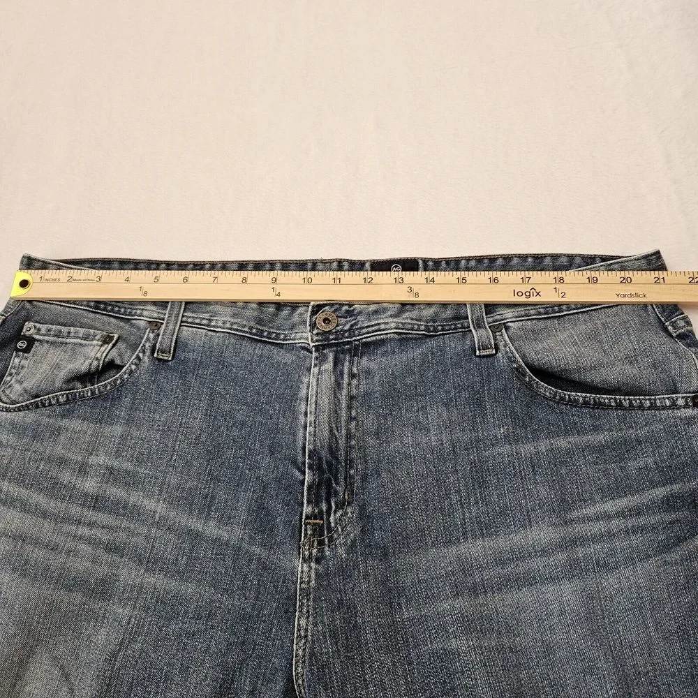 AG Jeans Mens 42x31 Everett Slim Straight Blue Medium Wash Denim Zip Fly Pockets